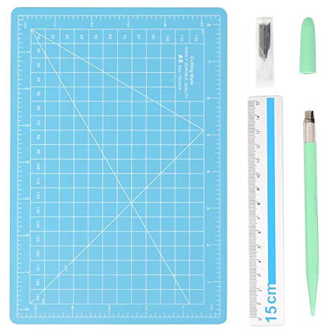 Exacto Knife, kit di coltelli per hobby di precisione per intaglio artigianale Include lame per intaglio A5 Tagliere e righello in alluminio per opere d'arte fai-da-te Hobby Scrapbook(#5)