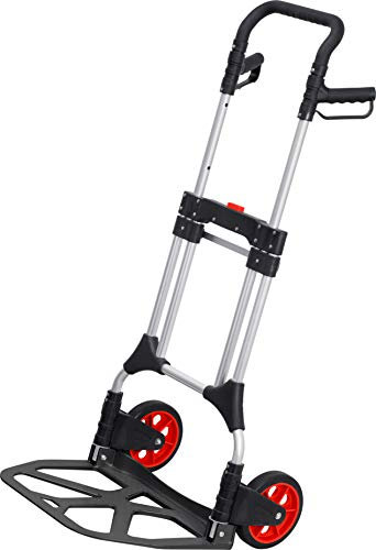 Meister Sackkarre - 200 kg Tragkraft - Klappbar inkl. Rädern - Dreifach höhenverstellbarer Griff - Große Ladefläche - Mit Vollgummi-Laufflächen - Aus Aluminium / Handkarre / Transportkarre / 8985710