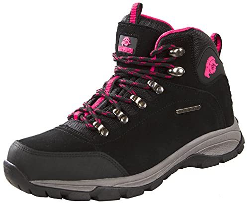 GUGGEN Mountain M014 lätta vandringsskor för kvinnor, vandringskängor, utomhusskor, vattentäta med membran och mocka, färg, blå, EU 84, rosa, 42 EU