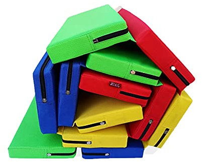 Turnmatte Weichbodenmatte Bunte Gymnastik-Taumelmatte, Oxford-Tuch-Trainingsmatte für Kindergarten-Kinder, Klettermatte/Bounce-Matte 260x50x5cm