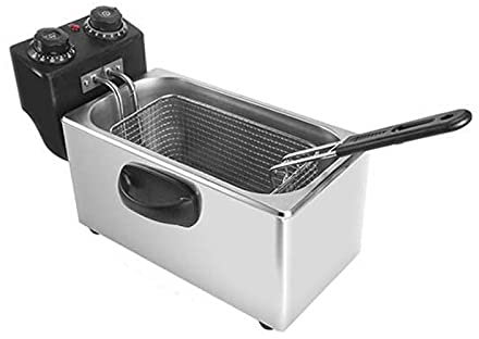 Friteuse électrique Monocylindre, Petite Friteuse Commerciale Domestique 4L, Mini Entièrement Automatique, Poulet Frit Et Frites,4L