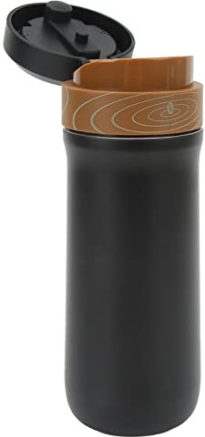 Cafetera de Prensa Francesa de Viaje de 320 Ml, Prensa de Café Aislada Portátil para Viajes/desplazamientos/al Aire Libre, Taza de Viaje Aislada de Acero Inoxidable con Filtro de Posos de Café