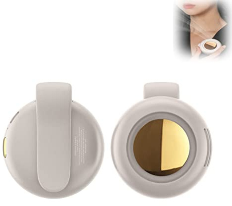 ZUICC Petit Éventail Tourbillon Clip Tour de Cou, Ventilateur Portable Silencieux Mains Libres, de Poche, Rechargeable (Blanc)