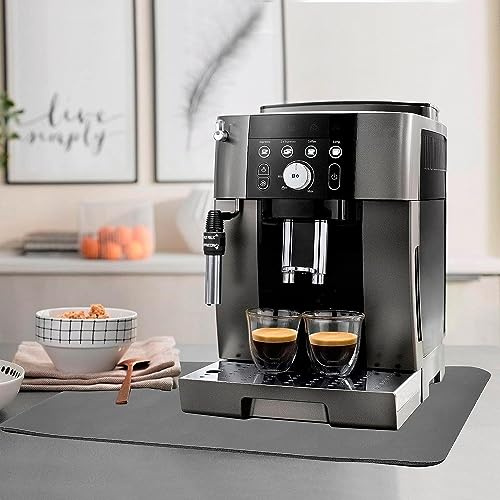 Pietuley 60x40cm Rutschfeste Unterlage Kaffeemaschine Pad für SodaStream Flaschenhalter Wassersprudler Abtropfmatte Geschirr, Kaffeevollautomate Antirutschmatte Küche Barmatte Tampermatte Kaffeematte