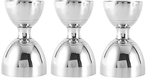 Speesy 3X Jigger de Barra de Acero Inoxidable 1/2 Oz, Jigger de Cóctel Vasos Medidores Jigger 1Oz 2Oz