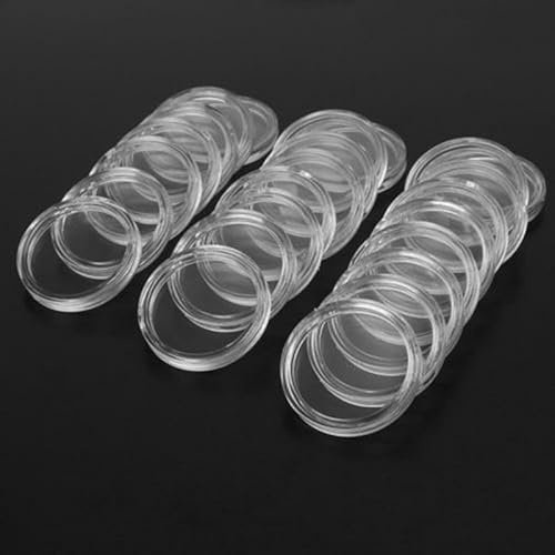 Transparente Kunststoff-Münzkapseln, 22 mm, Behälter-Aufbewahrungsbox, 100 Stück