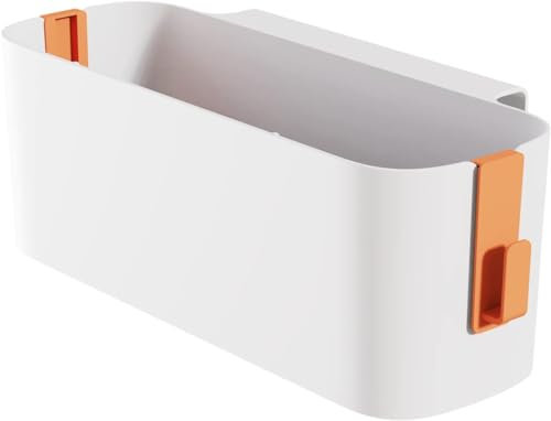 Yitobici Organizador colgante para cama, cestas colgantes con 2 ganchos extraíbles, resistente para mesita de noche, dormitorio, familia y oficina (Naranja).