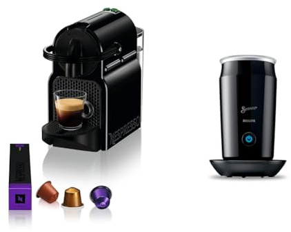 Nespresso De'Longhi EN 80.B Inissia, Hochdruckpumpe & Philips SENSEO Milk Twister – Milchaufschäumer