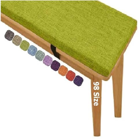 5cm Dick Miecoae Sitzkissen Bank, outdoor bankauflage, Schaumstoff Polster Sitzauflage Bank, Sitzpolster Outdoor Mit Abnehmbarem Bezug, Sitzkissen für Bank, Rutschfestes Bankkissen(Green T-5cm,90x50 c