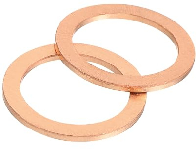 QUARKZMAN 15 Stück Unterlegscheiben Kupfer M18 x 24 mm Metrische Metall Flache Dichtringe Kupferringe Hardware-Befestigungselement für Schrauben Bolzen Muttern Feder