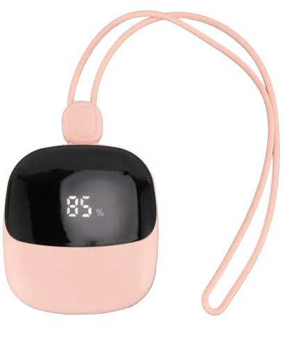 Asixxsix Ventilador de cuello portátil, USB recargable colgando ventilador de cuello de 3 velocidades usable ventilador personal Mini ventilador de mano con cordón ajustable y clip (PINK)