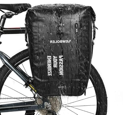NEWBOLER Fahrradtasche Gepäckträger hinten, Rahmentasche für Fahrrad, 100 % wasserdicht, Fahrradtasche, wasserdicht, für Mountainbike, Outdoor, Reisen, Sport, 27 l