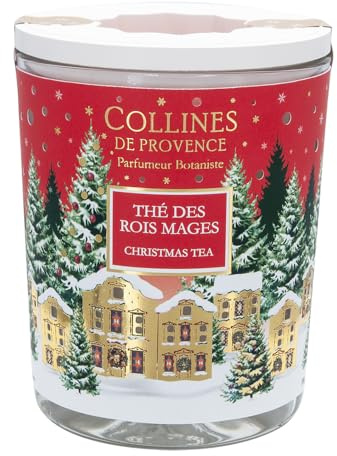 Collines de Provence Bougie parfumée de Noël 180 g - Thé de Noël