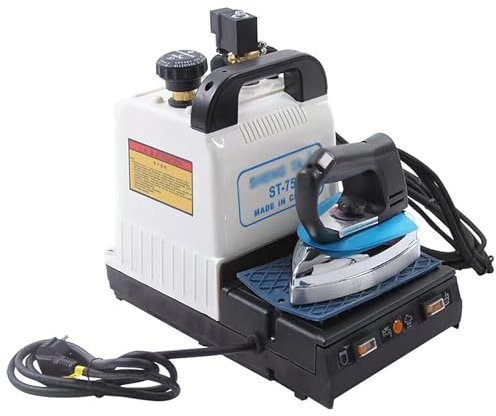 Plancha Vapor Industrial Eléctrica 1600 W, Estación Planchado Profesional Con Tanque Agua 2 L Y Manómetro, Temperatura De Plancha Ajustable Y Sin Gotas De Agua, Final Cómodo, Para Tintorería