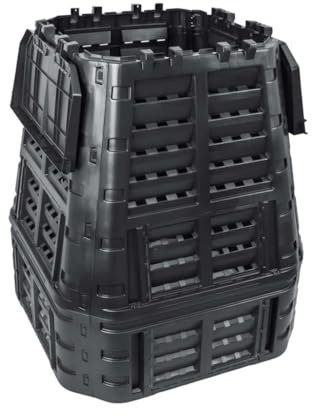 Casa & Giardino, Prato e Giardino, Giardinaggio, Compostaggio, Composter-Casa-Giardino Composter Nero 93,3 x 93,3 x 113 cm 740 L