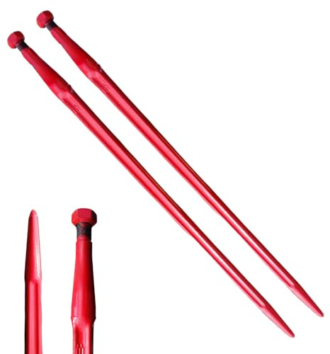 2x Frontladerzinken Frontlader 810mm M22x1.5 Zinken Großballenzinken
