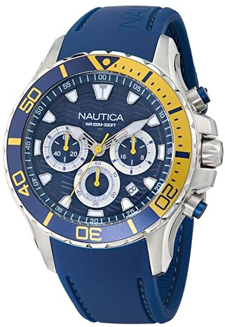 Nautica Orologio Analogico al Quarzo Uomo con Cinturino in Silicone NAPNSS501