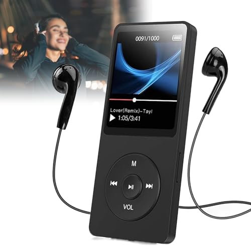 16GB Portable MP3 Player with 128GB Expandable Storage – 7-Hour Playback, Wireless,Lossless Sound,1.8 HD Screen | FM Radio,E-Book Reader,Multi-Language Support,16GB