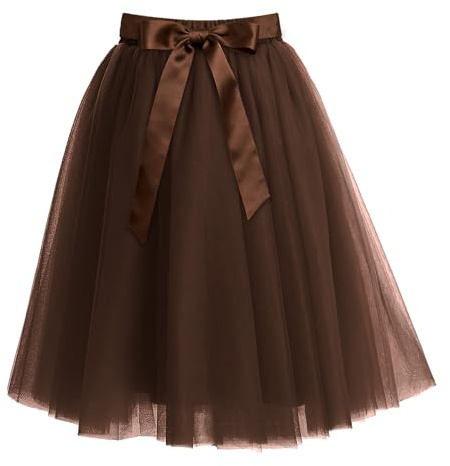 Tüllrock Damen Tütü Rock Kostüm, 50Er Ballett Unterrock Elastische Hohe Taille Ballettrock Petticoat Tanzkleidung, Retro Party Kostüme Tutu Rock Cosplay