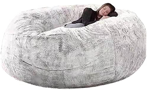 Pouf géant en Mousse à mémoire de Forme de 1,5 m, canapé Moelleux et Moelleux avec Housse Amovible (sans Rembourrage)