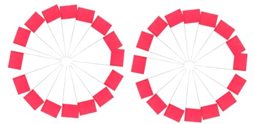Alasum 30 Bandiere di Segnalazione per Rilievi e Prato Picchetti in Filo Metallico Installazione Veloce Colori Brillanti Utilizzo per Eventi Sportivi e Segnali di Avvertimento