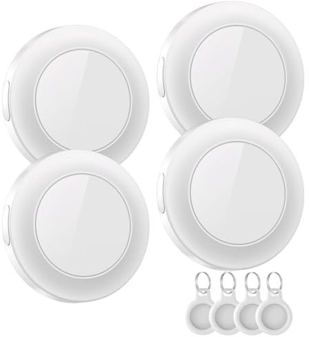Air Tag Schlüsselfinder 4er Pack, Air Tracker Tag kompatibel mit Apple Wo ist APP (nur iOS), Schlüsselfinder für Schlüssel, Gepäck, Koffer, Brieftasche, IP67 wasserdicht