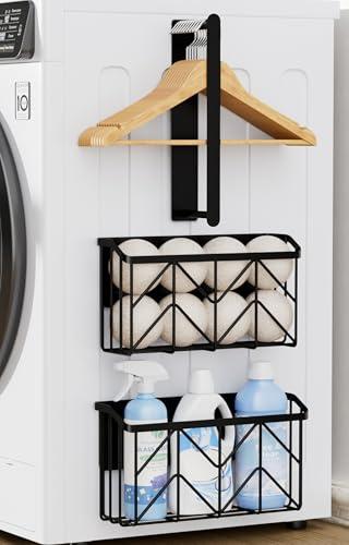 DAOYA Magnetic Dryer Ball Holder and Hanger Holder Set, Black
