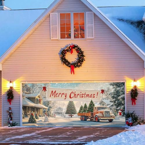 Geben Sie dieses Weihnachten ein festliches Statement ab mit unserem Garagenbanner, das perfekt für die Weihnachtszeit geeignet ist! (A, 400x180cm)