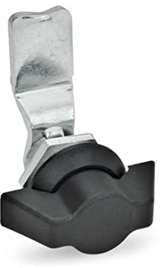 Ganter Standard låselement | med manöverelement - GN 115 - betätigung med plastspets - 1 styck, svart, GN 115-SK-6