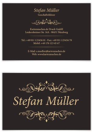 100 x Visitenkarten individuell Business Karten 300g/qm 85 x 55 mm - Viktorianisch