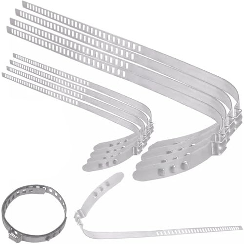 TECPO Achsmanschetten-Schellen-Set 12-teilig, für Thermoplast- & Gummi-Achsmanschetten, Schellen, für alle gängigen Fahrzeugtypen geeignet, korrosionsgeschützt (Set 6)