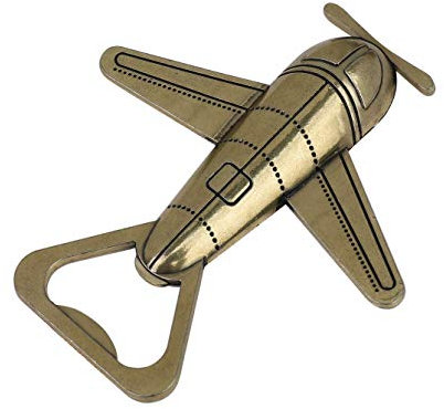 HONGXIN-SHOP Apribottiglie a forma di aereo antico creativo apribottiglie per la casa birra vino o soda regalo di nozze decorazione d'oro