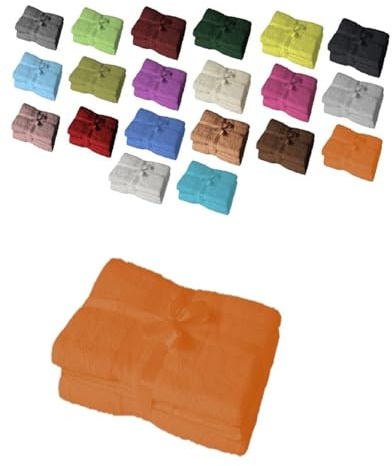 EXKLUSIV HEIMTEXTIL – Ensemble de serviettes de toilette avec nœud – Marque de coussins de sièges et de chaises longues de jardin, terracotta, Duschtuch 2er Set 70 x 140 cm