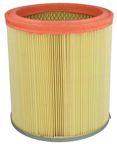 vhbw Faltenfilter kompatibel mit Rowenta RD 210 | RD 206, RD 400 BE BE, RD 200 N BE BE, RD 400 Staubsauger - Patronenfilter Gelb Orange Abwaschbar
