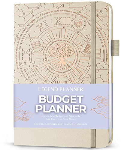 Legend Budget Planner – Financial Organizer Book. Money Account & Expense Tracker Notebook Journal for Household Monthly Budgeting (Seashell)