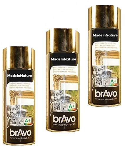 MadeInNature Spraydose Nespoli, 400 ml, 3 Stück Goldmetall