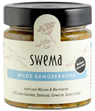 Frische Gemüsebrühe Mild für 8 Liter, 76% rohes Gemüse, Steinsalz, Gewürze 2 x 210 g