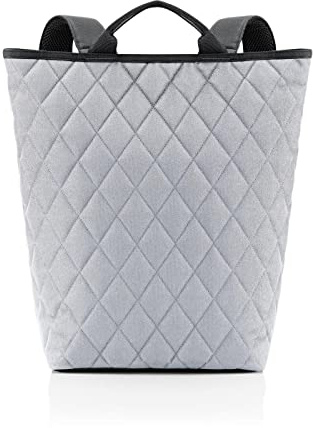 reisenthel shopper-backpack rhombus light grey - urbaner und stylischer Rucksack, Laptopfach, modernes Design