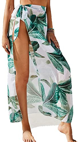 Pareo Femme Plage Sarong Beach Wrap de Plage Jupes Cache-Maillot Bikini Cover Up Couvertures de Plage Beachwear Semi TransparentFemmes Filles Couvre Plage élégante Robe Jupe jusqu'à Sarong