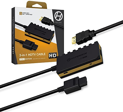 3-In-1 720p HDTV Cable HD Pro Edition W/ 4 Visual Modes, No Additional Power Supply For GameCube®/ N64®/ Super NES® - Hyperkin