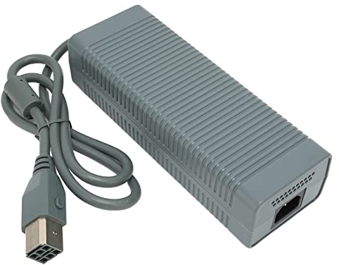 AUHX Fuente de Alimentación, 185-265V Plug and Play Consola de Juegos Estable Adaptador de Corriente Gris Práctico para Xbox 360(#1)