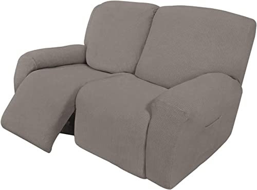 XVBVS Stretch-Sesselüberzug für Loveseat-Liegestuhl-Abdeckung Weicher Spandex-Jacquard-Liege-Ruhesessel-Sofa-Bezüge Anti Rutsch Stretchhusse für Relaxsessel Sesselbezug für Wohnzimmer (Color : Taupe)