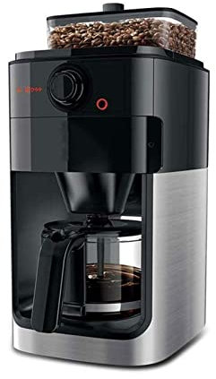 INPETS Cafetera de goteo para moler y preparar máquina de café automática con molinillo de café integrado para máquina de espresso