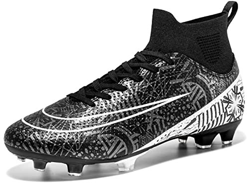 sudorun Scarpe da Calcio Uomo Bambino AG FG TF Turf Scarpe da Calcetto Unisex All'aperto Scarpe da Allenamento Teenager Training Scarpe (DW,1101 FG Hei_42)