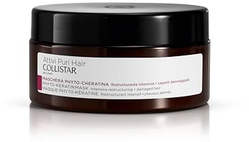 Collistar Attvi Puri Hair Maschera Phyto-Cheratina, Ristrutturante intensiva, per Capelli Danneggiati e Sfibrati, 200 ml