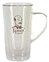 James Premium Latte Macchiato Gläser Cappuccino 6er Set Teegläser- Mit Henkel Dessertgläser Wassergläser Kaffeegläser Glühweingläser Eiskaffee- Glühweintassen Groggläser 6x 400 ml
