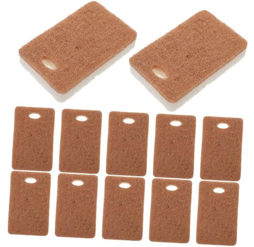 PartyKindom 12St Küchenschwamm Geschirrspülmittel Staubschwamm Mikrofaser-Schwammpads Schwämme Reinigungsschwamm Spülschwamm Wasser aufnehmen Scheuerschwamm Waschbecken Wäscher Kratzfest Sisal