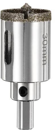 sourcing map Diamond Drill Bit Hole Saw 1-1/6(30mm) Tile Core Cutting Drilling Tool with Center Guiding Drill Bit for Glass Ceramic Marble Porcelain Tile Quartz Gemstone Aquariums