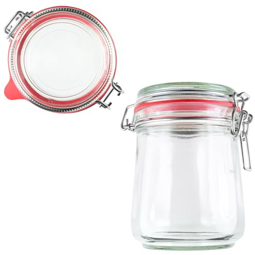 Einmachgläser mit Bügelverschluss 8 x 800ml | EDEL KRAUT - Premium Einweckgläser Bügelgläser Drahtbügelgläser Vorratsgläser - Gläser aus deutscher Glashütte - mason jar - Marmeladengläser