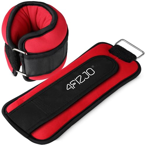 4FIZJO Knöchel & Handgelenkgewichte, Neopren und Gusseisen, Set Gewichtsmanschetten für Fitness Pilates Yoga Aerobic, Gewichte für beine und arme, Handgelenk & Ankle weights